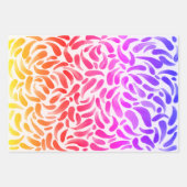 Rainbow Art Thlek Paint Party Girl Birthday Inpakpapier Vel (Voorkant 2)