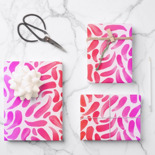 Rainbow Art Thlek Paint Party Girl Birthday Inpakpapier Vel (Voorkant)