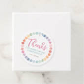 Rainbow Art verjaardagsfeestje dank je Bedankjes Labels (In situ)