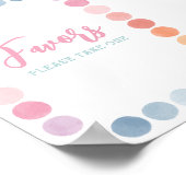 Rainbow Art Verjaardagsfeestje Favorieten Teken Poster (Hoek)