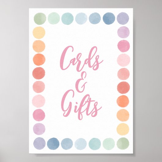 Rainbow Art Verjaardagsfeestje Kaarten en geschenk Poster (Voorkant)