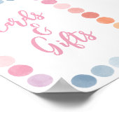 Rainbow Art Verjaardagsfeestje Kaarten en geschenk Poster (Hoek)