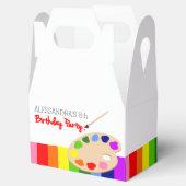 Rainbow Artiest Palet Schilderij Verjaardagsfeest Bedankdoosjes (Geopend)