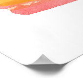 Rainbow Artist Bruskes minimalistische Happy Text Poster (Hoek)