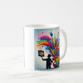 Rainbow Artist Painter koffiethee mok kopje kerami (Voorkant rechts)