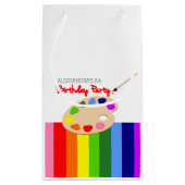 Rainbow Artist Palette schilder Birthday Party Klein Cadeauzakje (Achterkant)
