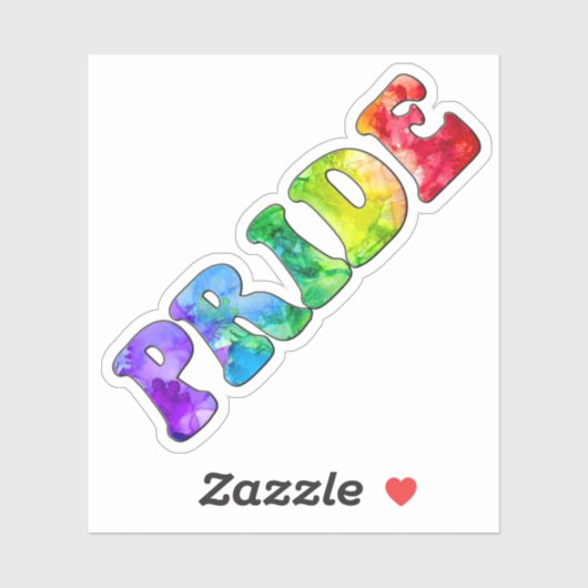 Rainbow Artistic Pride Kisscut Sticker (Vel)