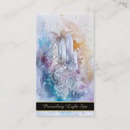 *~* Rainbow Artsy Drip Crystals AP90 Gold QR Visitekaartje