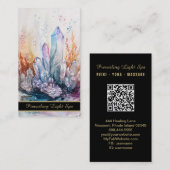 *~* Rainbow Artsy Drip Crystals AP90 Goud Visitekaartje (Voorkant / Achterkant)