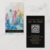 *~* Rainbow Artsy QR Drip Crystals AP90 Goud Visitekaartje (Voorkant / Achterkant)