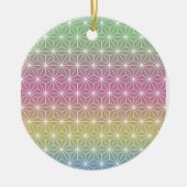 Rainbow Asanoha persoonlijke Kanji Japanse Charm Keramisch Ornament (Voorkant)