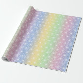 Rainbow Asanoha Twinking Geometric Stars Cadeaupapier (Uitgerold)