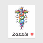 Rainbow Asclepius Sticker (Vel)