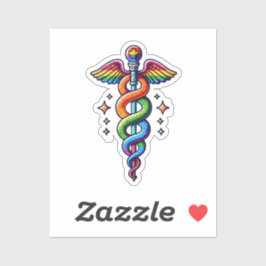 Rainbow Asclepius Sticker