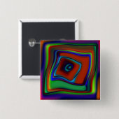 Rainbow Askew Vierkante Button 5,1 Cm (Voorkant /achterkant)