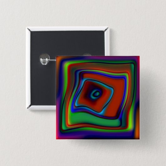 Rainbow Askew Vierkante Button 5,1 Cm (Voorkant /achterkant)