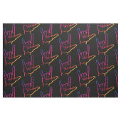 Rainbow ASL I Love You Patterned Fabric Stof (Fat Quarter)