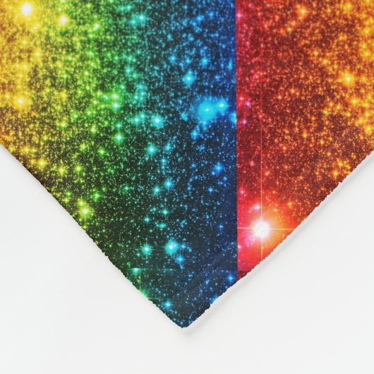 Rainbow Astral Glitter Alleen liefde is echt Fleece Deken (Hoek)