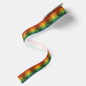 Rainbow Astral Glitter Alleen liefde is echt Satijnen Lint (Achterkant)
