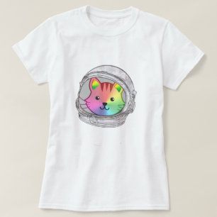 Rainbow Astro Cat Shirt - Sterrennacht Space T-shi