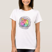 Rainbow Astro Cat Shirt - Sterrennacht Space T-shi (Voorkant)