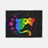 Rainbow Astrology Cat LGBT Gay Pride Vlag Fleece Deken (Voorkant (Horizontaal))