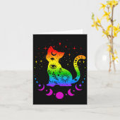 Rainbow Astrology Cat LGBT Gay Pride Vlag Kaart (Gele Bloem)