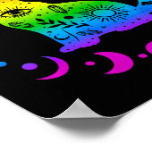 Rainbow Astrology Cat LGBT Gay Pride Vlag Poster (Hoek)