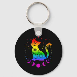 Rainbow Astrology Cat LGBT Gay Pride Vlag Sleutelhanger