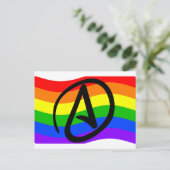 Rainbow Atheist Flag Briefkaart (Staand voorkant)