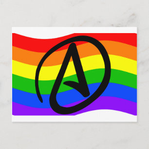Rainbow Atheist Flag Briefkaart