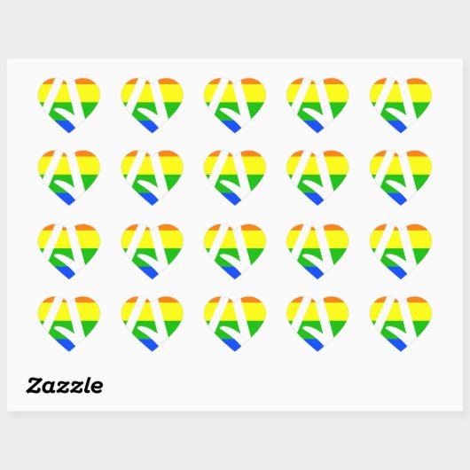 Rainbow Atheïst Flag Hart Sticker (Vel)