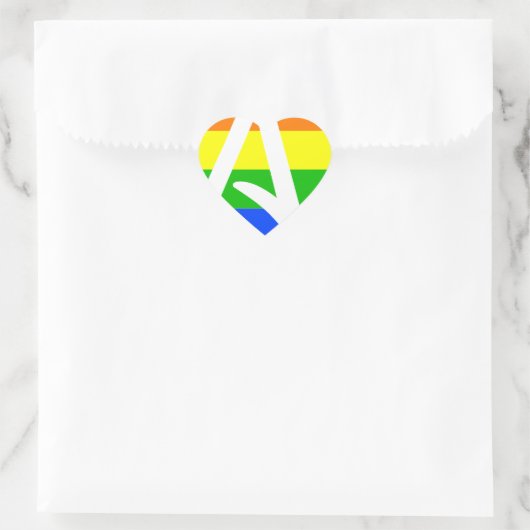 Rainbow Atheïst Flag Hart Sticker (Tas)