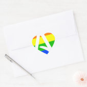 Rainbow Atheïst Flag Hart Sticker (Envelop)