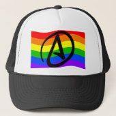 Rainbow Atheïst Flag Trucker Pet (Voorkant)