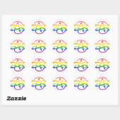 Rainbow Atheïst Ronde Sticker (Vel)