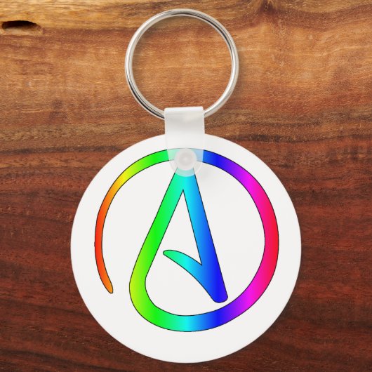 Rainbow Atheïst Sleutelhanger (Voorkant)