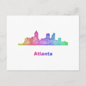 Rainbow Atlanta skyline Briefkaart (Voorkant)