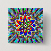 Rainbow Atomic Impossible-Afbeelding Vierkante Button 5,1 Cm (Voorkant)