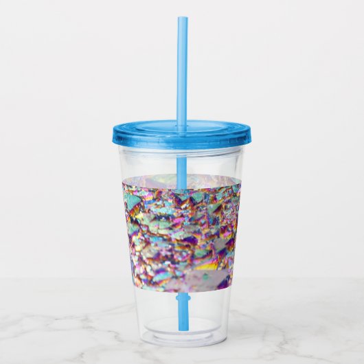 Rainbow Aura Crystals Acryl Drinkbeker (Voorkant)