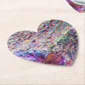 Rainbow Aura Crystals Kartonnen Onderzetters (Gekanteld)