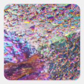Rainbow Aura Crystals Vierkante Sticker (Voorkant)