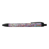 Rainbow Aura Crystals Zwarte Inkt Pen (Bovenkant)