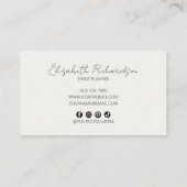 Rainbow Aura Quartz Crystal Modern Chique Elegant Visitekaartje (Achterkant)