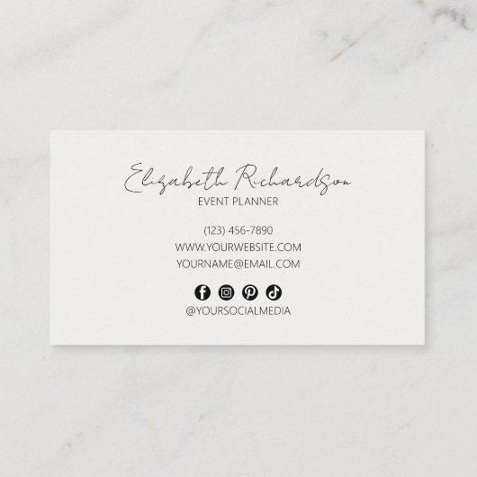 Rainbow Aura Quartz Crystal Modern Chique Elegant Visitekaartje (Achterkant)