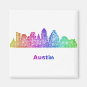 Rainbow Austin skyline Magneet (Voorkant)