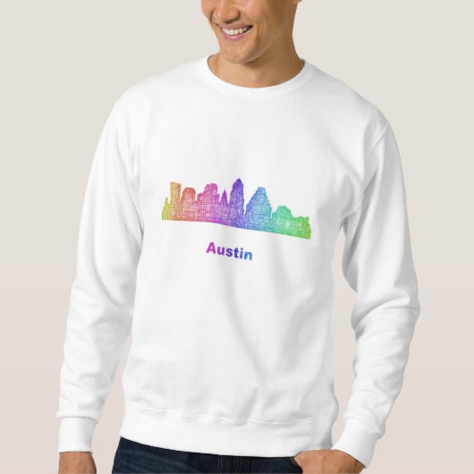 Rainbow Austin skyline Trui (Voorkant)