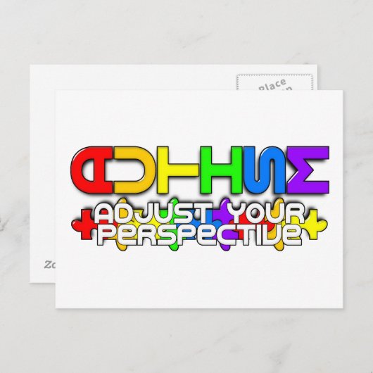 Rainbow Autisme Puzzle Briefkaart (Voorkant / Achterkant)