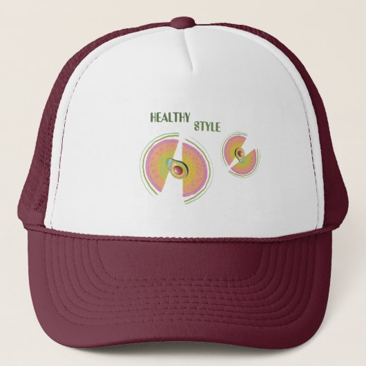 Rainbow avocado met grappige inscriptie trucker pet (Voorkant)