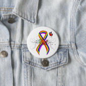 Rainbow Awareness Lint met Vlinder Ronde Button 7,6 Cm (In situ)